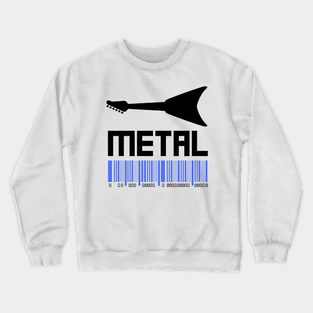 Metal Guitar Art Crewneck Sweatshirt by Abeer Ahmad